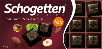 Immagine prodotto di Schogetten cioccolato fondente alle nocciole 100g