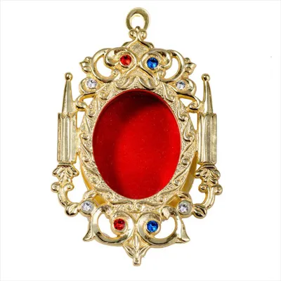 Produktbild von Monstranz Wandreliquiar H 12cm M. Steinen Golden Hausaltar Relikthalter Neu 2905