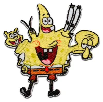 Obrázok produktu pre Mono-Quick Spongebob Group - nažehľovacia nášivka, nažehľovacia aplikácia, nášivky, nažehľovačka, veľkosť: 6,7 x 6,8 cm