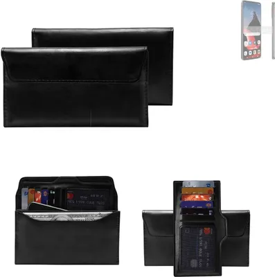 Produktbild von K-S-Trade Handy Hülle kompatibel mit Motorola ThinkPhone Schutz Hülle Tasche Schutz Case Handytasche Kunstleder schwarz, 1x