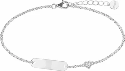 Produktbild von Xenox Damen Armband Blume und Gravurplatte Sterling Silber 925 silberfarben mit Zirkonia - XS3503