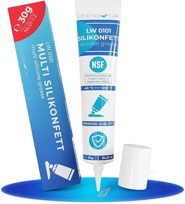 Produktbild von LOBENSWERK 30g Silikonfett für Kaffeevollautomaten [NSF ] Schmierfett für Armaturen, Dichtungen, O-Ringe - Armaturenfett - universell anwendbar