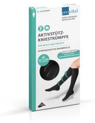 Produktbild von Provital Aktivstützkniestr.Damen Gr.35-38 schwarz 2 St