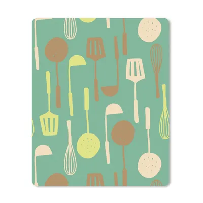 Produktbild von MuchoWow® Mauspad Mousepad Spatel - Löffel - Muster - Küche 19x23 cm - Mousepads - Maus Mat - Pad - Mausunterlage - Mauspads - Spielen