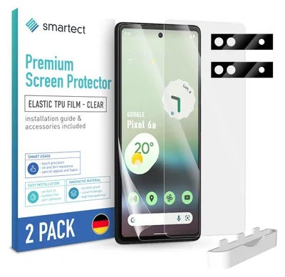 Produktbild von 2x TPU Schutzfolie Klar für Google Pixel 6a 2x Kameraschutz Panzerfolie Display