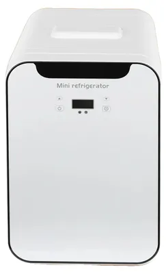 Immagine prodotto di Mini-frigorifero, capacità 20 L, intervallo di raffreddamento 15-18 °C, intervallo di riscaldamento 50-65 °C, livello di rumorosità 40-50 dB, 2 ripiani