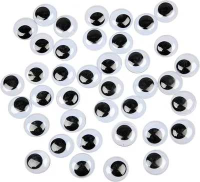 Produktbild von CHPN – Wackelaugen – Bewegliche Augen – 32 Stück – 20 mm Durchmesser – lustige Augen – Gesichter schneiden – Augen basteln – kreativ