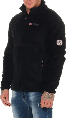 Produktbild von Geographical Norway Herren warme flauschige Fleece Jacke Outdoor Sweater Ski Sport Freizeit G-Hunter, Schwarz, Größe XXL