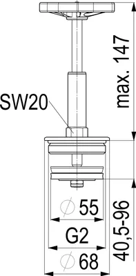 Image de Js Fettkammer-Ot F.freistromvent. Din3502,Rush,Dn50,2",Ptfe