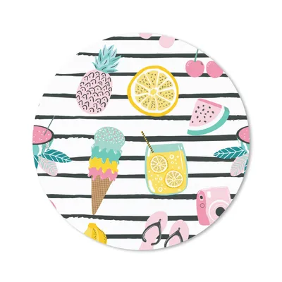 Produktbild von MuchoWow® Mauspad Mousepad Sommer - Elemente - Pastell 50x50 cm - Mousepads - Maus Mat - Pad - Mausunterlage - Vinyl