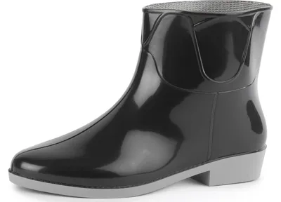 Produktbild von Ladeheid Damen Kurze Gummistiefel LAZT201801 (Schwarz/Grau, 40 EU)