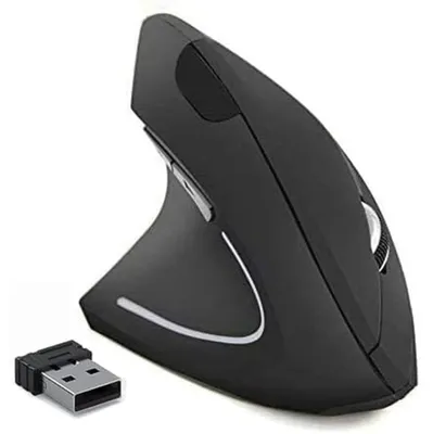 Zdjęcie produktu dla Mysz ergonomiczna leworęczna - Bezprzewodowa pionowa mysz - 2,4 GHz - 800/1200/1600 DPI