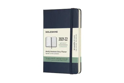 Produktbild von Moleskine Classic Planner, Papier, Blau, 2021 - 2022, 1 Taschen, Notizseiten, Gummiband