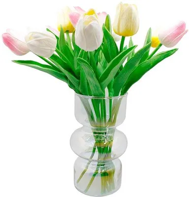 Obrázek produktu pro Skleněná geometrická váza na květiny, moderní vázy na květiny, hydroponická váza na květiny, váza na tulipány, dekorativní skleněná váza do domácnosti, kanceláře a na svatbu (Heptachroom)