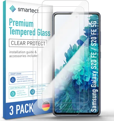 Produktbild von 3x Schutzglas Panzerfolie Klar für Samsung Galaxy S20 FE Displayschutz Hartglas