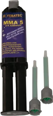 Produktbild von 2-Komponenten Klebstoff MMA 5, hochfest, fugenfüllend, 5 Min. Topfzeit, bis 120°C, für Metall und Kunststoffe
