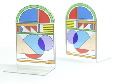 Image de Solidchoice - Supports de livres géométriques en acrylique pour la décoration