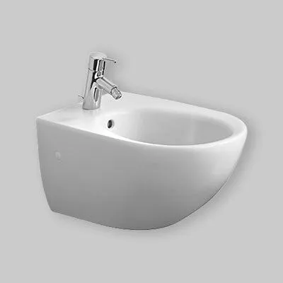 Immagine prodotto di Duravit bidet mural Architec 570mm avec trop-plein, avec plage de robinetterie, 1 trou pour robinetterie, blanc, 2531150000, 2531150000