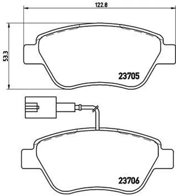 Produktbild von Brembo Bremsbelagsatz, Scheibenbremse Vorderachse P 23 085