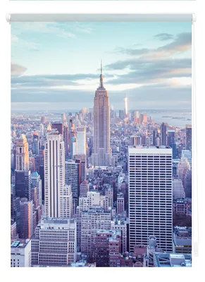 Produktbild von Rollo Klemmfix, ohne Bohren, blickdicht, New York - Blau 80 x 150 cm (B x L)