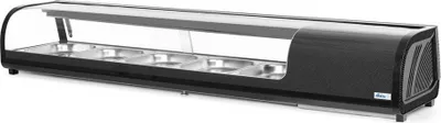 Immagine prodotto di Vetrina per sushi, Arctic, Incluso nella consegna: 6x GN 1/3 (H) 40 mm, GN 1/3, Nero, 220-240V/190W, 1529x426x(H)296mm