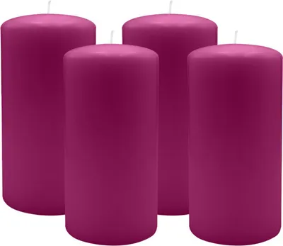 Produktbild von 4er Set Adventskranzkerzen Brombeere Ø 80 x 150 mm