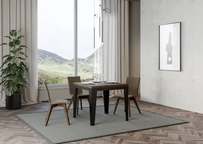 Immagine prodotto di ITAMOBY - Tavolo apribile 90/180x90 cm Flame Libra noce telaio antracite