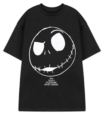Produktbild von The Nightmare Before Christmas - T-Shirt für Herren/Damen Uni, Baumwolle, kurzärmlig NS10015 (L) (Schwarz)