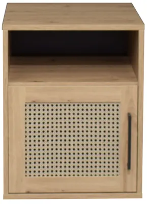 Produktbild von FURNARO Kommode Vienna Beistellschrank asteiche/ wiener geflecht B/H/T: 51x67x45 cm