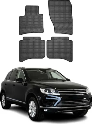 Image de Tapis de Sol pour VW Touareg 2010-2018 Caoutchouc Noir