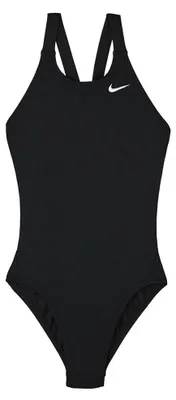 Productafbeelding van Nike meisjes badpak Hydrastrong, effen zwart, model Fastback