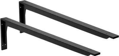 Produktbild von 2x Schwerlast Regalhalter Regalhalterung Regalträger Regal Winkel Wand bis 200kg Schwarz 540x245mm