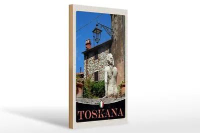 Produktbild von Holzschild Reise 20x30cm Toskana Italien Architektur Auto