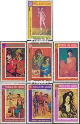 Produktbild von Briefmarken Äquatorialguinea 1974 Mi 395-401 (kompl.Ausg.) postfrisch Gemälde von Picasso