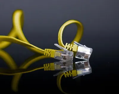 Produktbild von Patchkabel-Flachkabel U/UTP cat. 6 slim gelb 15m