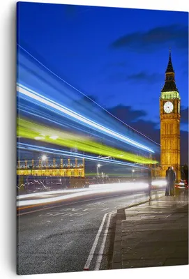 Produktbild von Bild auf Leinwand - Leinwandbild - Einteilig - London Parlamentsgebäude Big ben - 50x70cm - Wand Bild - Wandbilder - Leinwanddruck - Wanddekoration - Leinwand bilder - Wandbild - PA50x70-1446