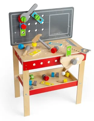 Immagine prodotto di BigJigs: Banco da lavoro in legno per bambini - Banco da lavoro con attrezzi