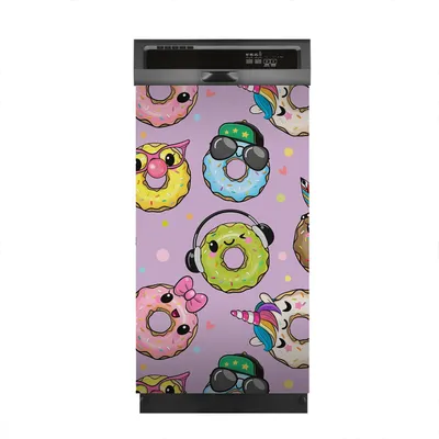 Produktbild von Aufkleber sticker 45x80 cm Dekorative folie Spülmaschine - niedlich Cartoon Donuts