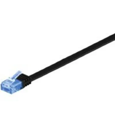 Produktbild von CAT 6A Flach-Patchkabel, U/UTP, schwarz Kupferleiter (CU)