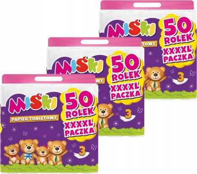 Immagine prodotto di Carta igienica 50R Orsi 3W - 150 rotoli