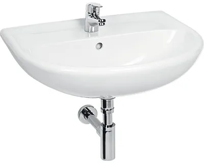 Produktbild von Jika Lyra plus - Waschtisch 550x450 mm, mit Überlauf, mit Hahnloch, weiß H8143820001041