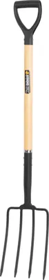 Image de Fourche F5125, 4 dents, avec manche en D, Wood:Hand