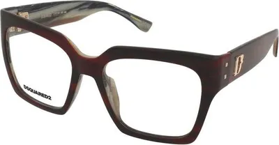 Produktbild von Dsquared2 D2 0151/G Burgundy horn 55/18/140 Damen Brillen