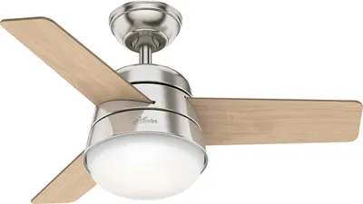 Produktbild von Deckenventilator mit Beleuchtung und Fernbedienung Finley Nickel 91 cm