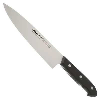 Kochmesser 20 cm, rostfreier Stahl, schwarzer Griff