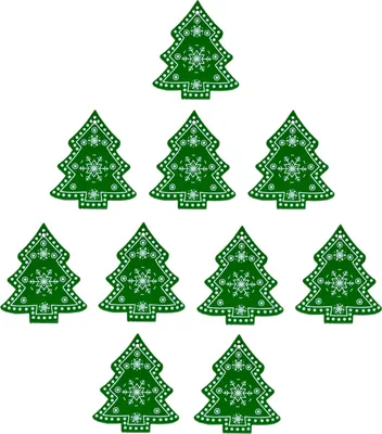 Produktbild von Oblique Unique 10 Holz Tannenbäume Weihnachtsbaum Christbaum Anhänger Christbaumschmuck Holzdeko Weihnachtsdeko