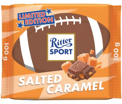Productafbeelding van Ritter Sport Zout Karamel, melkchocolade, verpakking van 100g