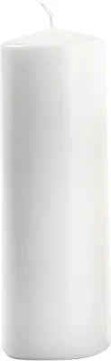Produktbild von Stumpenkerze Flachkopf 100/50mm Weiß