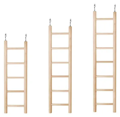 Obrázok produktu pre Visacia drevená lezecká sieťka, 3 kusy, prírodné drevo, 24-32 cm, príslušenstvo pre klietky papagájov a hlodavcov