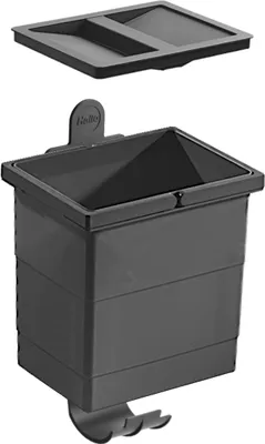 Image de Hailo 1138975 ReadyBin 6.5 L 226 x 174 x 220 mm support mural inclus gris foncé